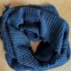 Navy Queen Saba Handwoven Scarf - Ethiopian Silk
