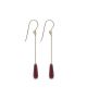 Deep Red Tear Earrings