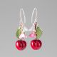 Elizabeth Johnson - Glass Botanical Red Cherry Earrings