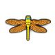 Tiffany Orange Dragonfly Pin