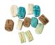 Tiny Egyptian Scarab Beads - Set of 12 Assorted Colors